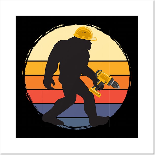 Bigfoot - Bigfoot Construction Wall Art by Kudostees